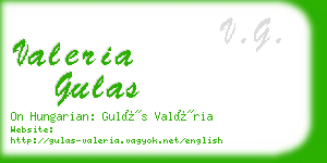 valeria gulas business card